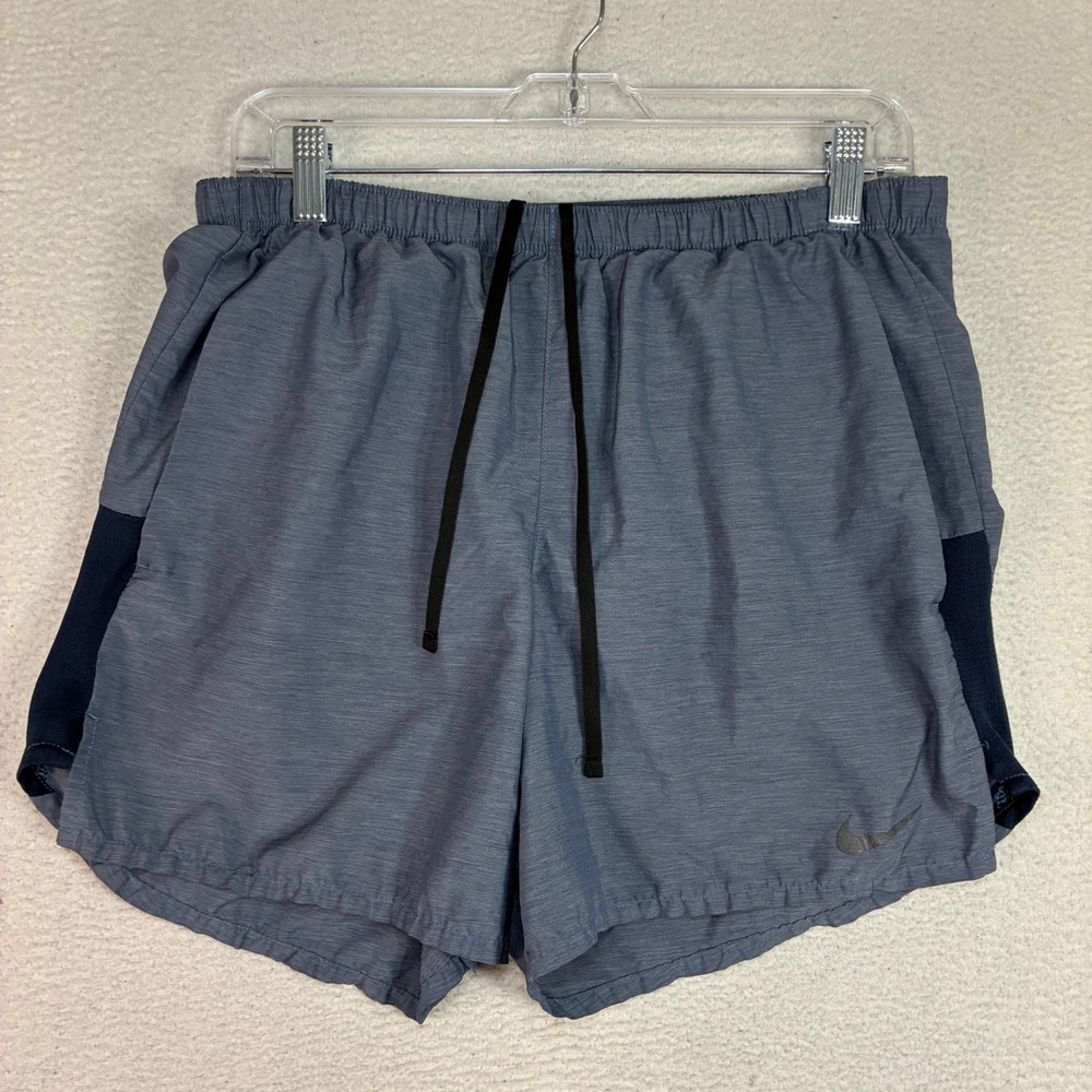Nike Challenger Running Short Men M Blue Dri Fit Stretch Drawstring Lined CZ9062